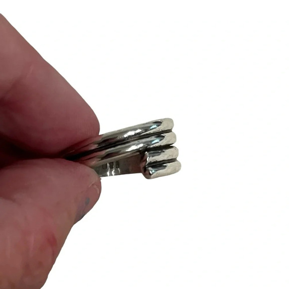 Southwestern‎ Mexican Sterling 925 Silver Wrap Ring Wrap Band Marked Size 6.5 - Picture 3 of 12